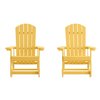 Flash Furniture White Poly Resin Adirondack Rocking Chairs, 2PK JJ-C14705-YLW-2-GG